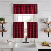 Farmhouse Living Holiday Buffalo Check Window Curtain Tier Set - Elrene Home Fashions
