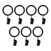 Versailles Home Fashions 7pk Steel Clip Window Curtain Rings - Espresso Brown