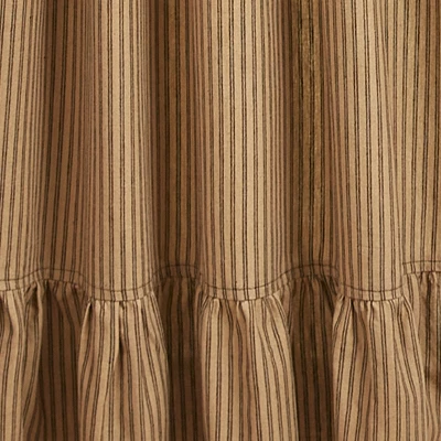 Park Designs Sturbridge Ticking Ruffle Black Tiers 72" X 36" - Image 2
