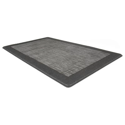 World Rug Gallery Textline Bordered Anti-Fatigue Standing Mat - Image 2