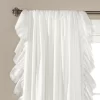 Home Boutique Reyna Window Curtain Panels Pure White 54x120 Set