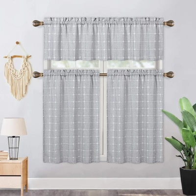 Trinity Farmhouse Kitchen Curtains Short Boho Linen Small Window Treatment - Image 4