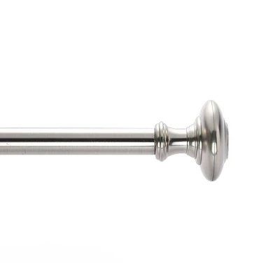 Drapery Single Rod Set Finials Traditional Brushed Nickel - Lumi Home Furnishings - Image 4