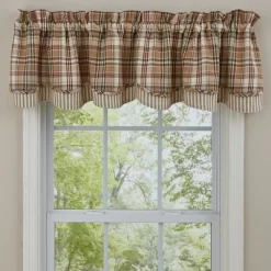 Park Designs Thyme Lined Layered Valance - 16"L - Beige