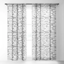 Holli Zollinger Ceres Ani Grey Single Panel Sheer Window Curtain - Society6