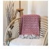Global Crafts Recycled Cotton Decorative Throw Blanket With Tassels