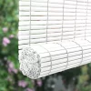 36" X 72" Outdoor Oval Vinyl Cord-Free PVC Rollup Blinds White - Radiance
