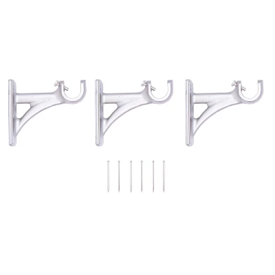 Kenney Fast Fit Easy Install Jayden 3/4" Decorative Window Curtain Rod, 42-120", Brushed Nickel