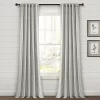 Home Boutique Farmhouse Vintage Stripe Yarn Dyed Cotton Back Tab/Rod Pocket Window Curtain Panels Gray 40X95 Set