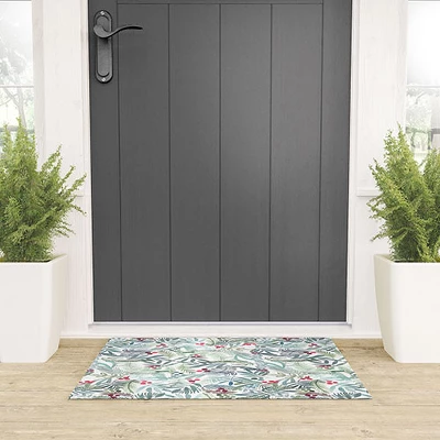 Dash And Ash Ferns And Holly Looped Vinyl Welcome Mat - Society6