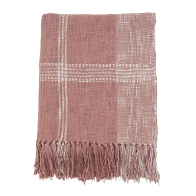 50"x70" Oversized Plaid Cotton Throw Blanket - Saro Lifestyle - Image 6