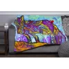 Dawhud Direct 50" X 60" Colorful Dean Russo Fox Fleece Throw Blanket For Women, Men And Kids
