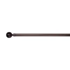 LX01 Ball Finial Adjustable Steel Rod Set 1" Diameter Antique Bronze/Brown By Versailles