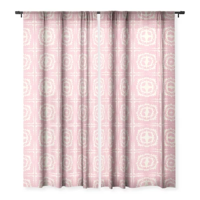 SunshineCanteen Sayulita Pink 50" X 108" Single Panel Sheer Window Curtain - Society6 - Image 2