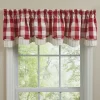 Park Designs Buffalo Check Lined Layered Red Valance 72"