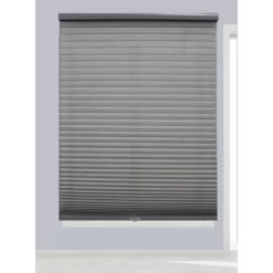 Linen Avenue Cordless Cellular Light Filtering Shade, Dark Grey