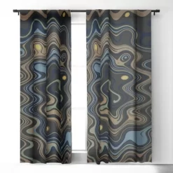 Viviana Gonzalez Texturally Abstract 84" X 50" Single Panel Blackout Window Curtain - Deny Designs