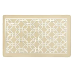 Kate Aurora Versailles Modern Geometric Chain Link Memory Foam Anti Fatigue & Skid Resistant Kitchen Mat - 18" X 30"