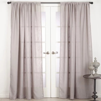 Saro Lifestyle Nali Collection Rod Pocket Semi Sheer Window Curtain Single Panel - Image 2