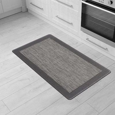 World Rug Gallery Textline Bordered Anti-Fatigue Standing Mat - Image 4