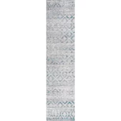 Ancient Faded Trellis Area Rug - JONATHAN Y