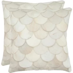 Elita Pillow (Set Of 2) - Multi/Cream - 18" X 18" - Safavieh