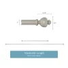 1-Inch Curtain Rod- Decorative Modern Urn Finials And Hardware- For Home Decor In Bedroom And Kitchen, 66-120-Inch By Hastings Home (Gray)