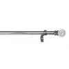 Versailles Home Fashions 86"-144" Lexington Bubble Ball Resin Curtain Rod - Gray