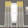 Home Boutique Night Sky Window Curtain Panel Single Yellow/Gray 42X84