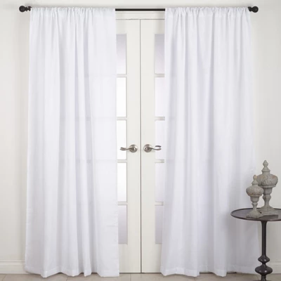 Saro Lifestyle Nali Collection Rod Pocket Semi Sheer Window Curtain Single Panel - Image 3