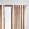 2pk 50"x95" Light Filtering Monroe Metallic Window Curtain Panels Blush - Martha Stewart