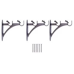 Kenney Fast Fit Easy Install Birkin 5/8" Decorative Window Double Curtain Rod