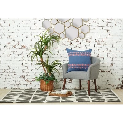 Carol & Frank 22" X 22" Tabb Mallard & Hibiscus Throw Pillow - Image 3