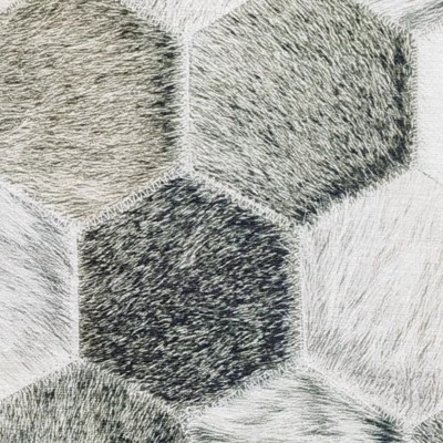 Marcel Geometric Block Animal Print Area Rug White/Gray - Captiv8e Designs - Image 6