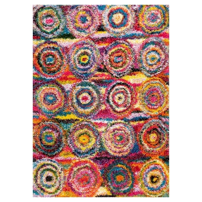 Kindra Circles Shaggy Area Rug - NuLOOM - Image 6