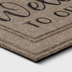 1'6"x2'6" "Welcome To Our Home" Mat Tan - Apache Mills