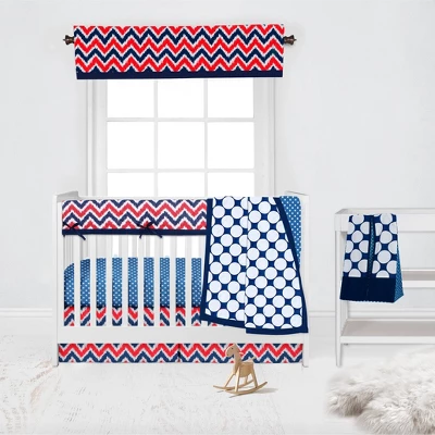 Bacati - MixNMatch Blue Band Window Valance - Image 2