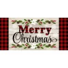 Evergreen Christmas Sentiments Sassafras Indoor Outdoor Switch Doormat 1'10"x10" Beige