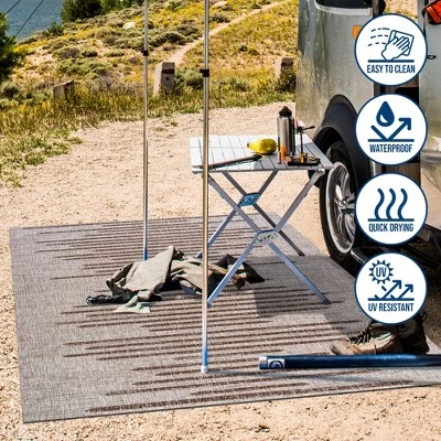 Zolak Berber Stripe Geometric Indoor/Outdoor Area Rug - JONATHAN Y - Image 11