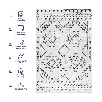 NuLOOM Noa Machine Washable Moroccan Area Rug - Image 9
