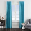 Bacati - Aqua Arrows Cotton Printed Single Window Curtain Panel