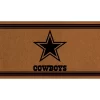 Evergreen Dallas Cowboys Logo Turf Mat, Brown- 28 X 16 Inches Indoor Outdoor Doormat