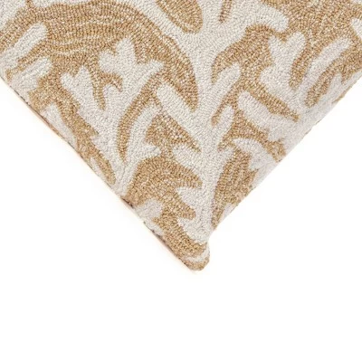 18"x18" Front Porch Coral Design Indoor/Outdoor Square Throw Pillow - Liora Manne