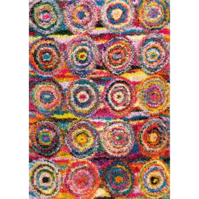 Kindra Circles Shaggy Area Rug - NuLOOM - Image 5